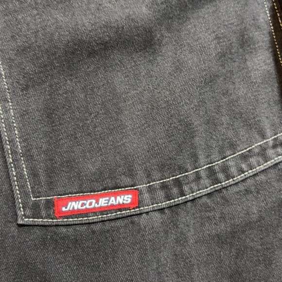 JNCO Lucky 7 Lucky Dice Baggy Skater Jeans Black/Grey Size 32x32 - Picture 4 of 4